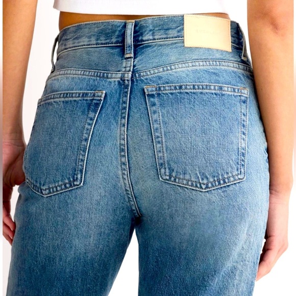 Everlane 90s Cheeky Jeans Sz 26 Ankle Vintage Mid Blue High Rise 100% Cotton - Picture 3 of 16